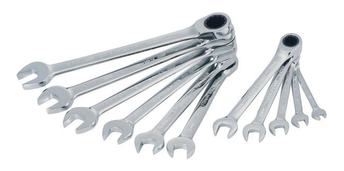 Imagen 2 de 6 de Juego 11 Llaves Combinadas Con Matraca Craftsman Cmmt87021