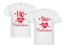 Comprar Pack Poleras Parejas Día Enamorados Valentine  Personalizada