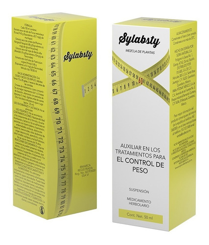 2pk Sylabsty 50ml- Auxiliar Tratamiento Obesidad- Cv Directo