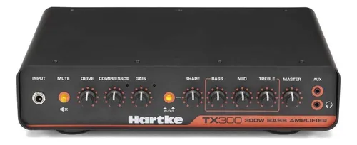 Hartke TX300 Negro de 300W RMS Amplificador Cabezal de Contrabajo