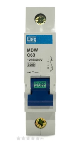 Mini-interruptor Termomagnetico 1polo - 63a Mdw-c63