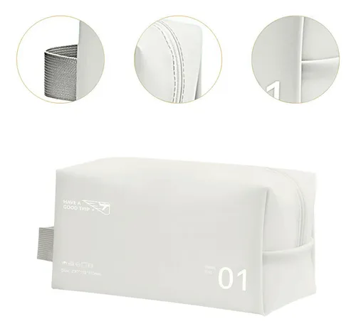 Neceser Impermeable Multiuso Ideal Para Viaje Playa Gimnasio Color Blanco