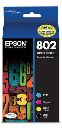 Epson Durabrite T802520 T802 Cartuchos De Tinta De Capacidad