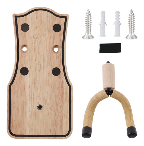 Suporte De Parede Para Guitarra Com Parafusos De Madeira Em