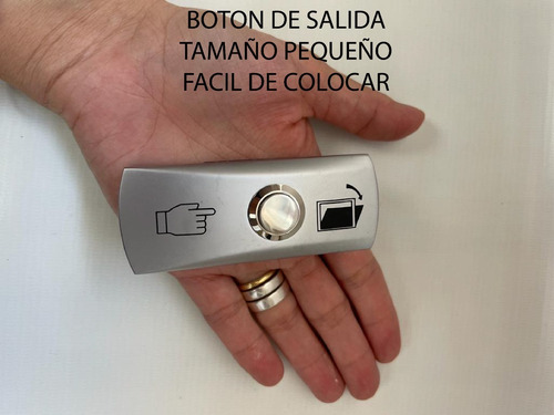 Imagen 2 de 9 de Botón Pulsador De Salida Metálico