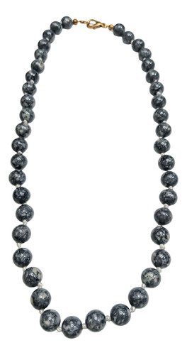 Collar Corto Mc'maru Gargantilla Energía Piedras Naturales Yoga Piedras Obsidiana Nevada Energía