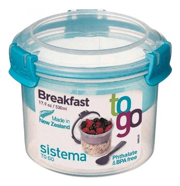 Vaso De Yogurt 530ml + Cuchara Sistema To Go Hermético