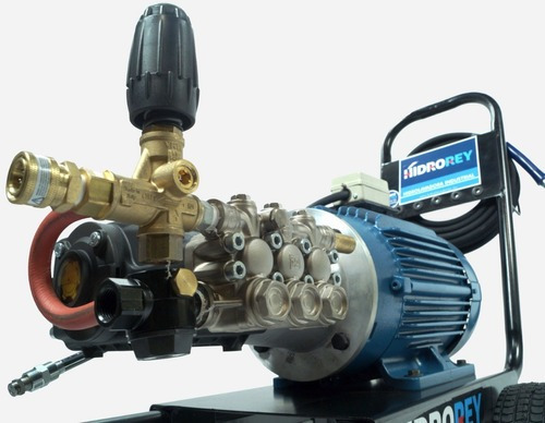 Imagen 3 de 7 de Hidrolavadora Ind. Chasis 7.5hp 3f 3000psi Cabezal Italiano