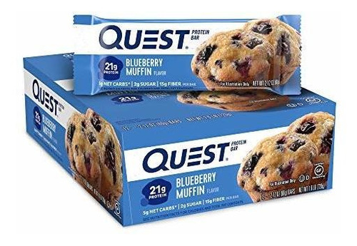 La Barra De Proteínas De Quest Nutrition, Blueberry Muffin, 