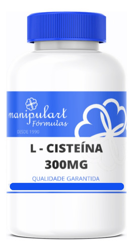 L-cisteína 300mg - 60 Cápsulas Sabor Sem Sabor