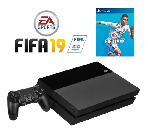 Consola Playstation 4 1tb Slim Negra + Fifa 19