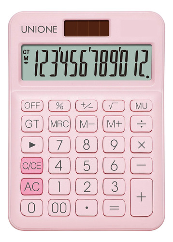 Unione Calculadora Rosa Con Pantalla Lcd Brillante, Escritor