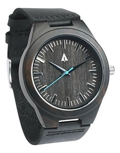 Reloj De Madera De Ebano Negro De Treehut Para Hombre Con C