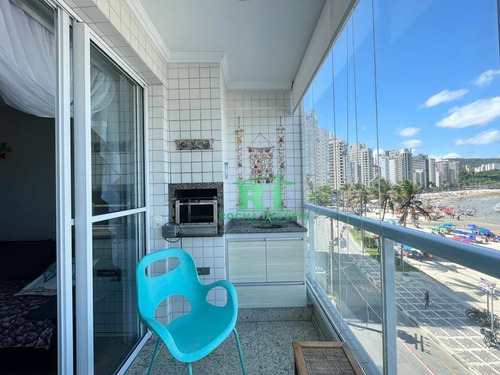 Imagem 11 de 30 de Apartamento Frente Mar À Venda Na Praia Das Astúrias, Vista Para O Mar, Reformado, 3 Dormitórios Sendo 1 Suíte, 2 Vagas De Garagem, Astúrias, Guarujá - Ap1900