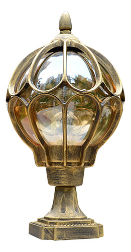 Lámpara De Pilar Para Exteriores, Pantalla De Vidrio, Lámpar