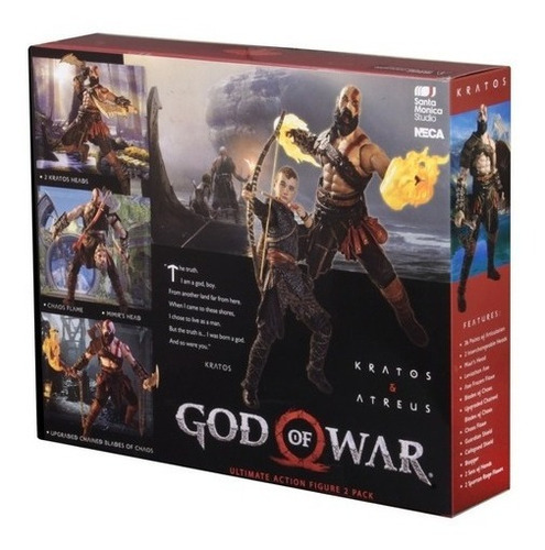 Figuras God Of War 2 Pack Kratos & Atreus
