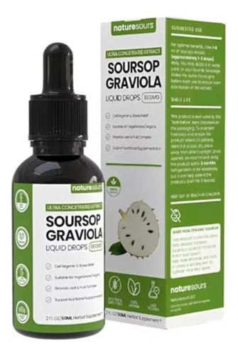 Extracto De Guanábana Orgánico 100% Puro De Naturesours, Nat