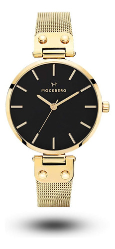 Mockberg Livia Noir Reloj Para Mujer En Dorado Con Esfera Ne