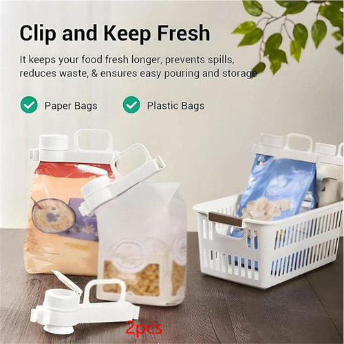 Pinza Para Bolsas, Reutilizable, Para Conservar La Frescura,