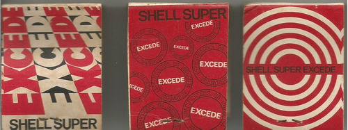 D2 Caixas De Fósforos Shell Lote C/ 3 Un