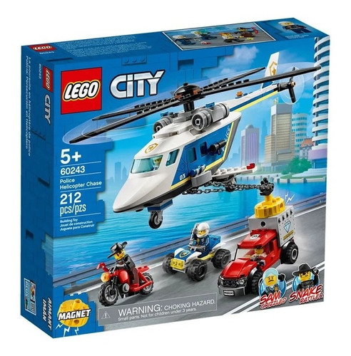 Lego City Perseguição Policial Com Helicóptero 60243