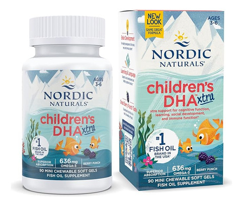 Omega 3 Children's Dha Xtra, Nordic Naturals,  90 Geles Sabor Berry Punch