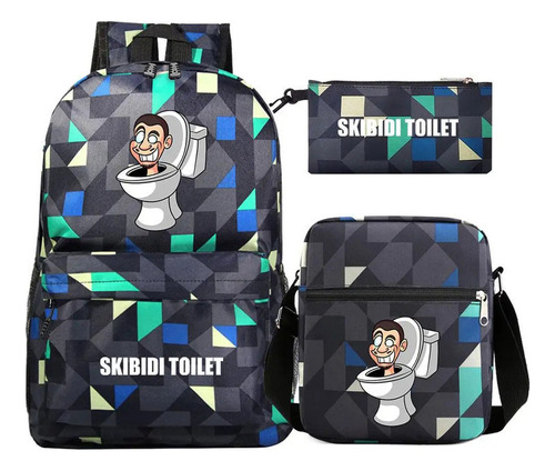 Skibidi Toilet Mochila Más Vendida 3piezas Style 3