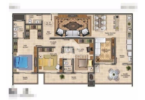 Imagem 9 de 10 de Apartamento Residencial Em Navegantes - Sc, Gravata - Mc2-779