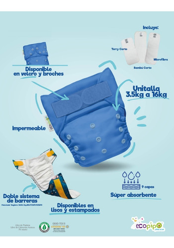 15 Pack Plus Mix Ecopipo Premium 5 Estampados + 10 Lisos