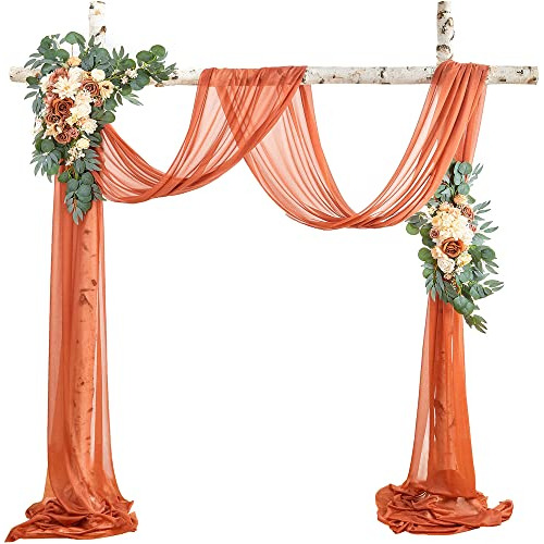 Flores De Arco De Boda Kit De Drapeado (paquete De 3) -...