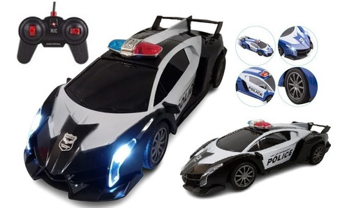 Imagen 1 de 3 de Juguete Policia Auto Radio Control Remoto Luces Babymovil