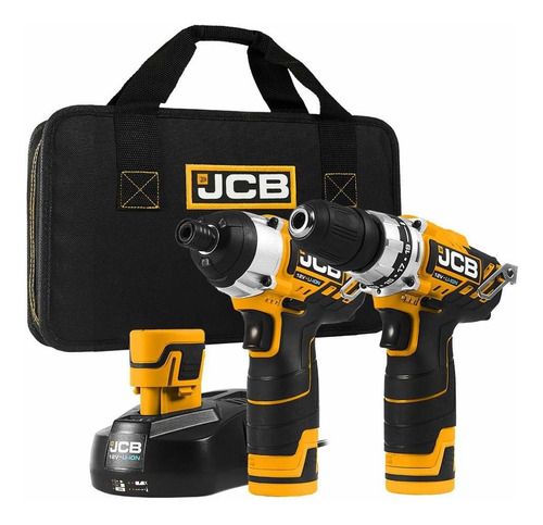 Jcb Tools 12v Power Tool Kit Compacount Drill Driver And Imp