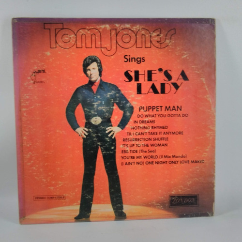 Lp Tom Jones She's A Lady  Sonero