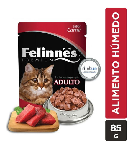 Sachet Felinnes Sabor Carne ( Pack 12 Sobres)