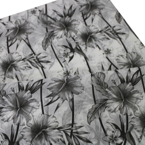 Papel Seda Estampado Flores Hibisco 50x70 Com 50 Folhas