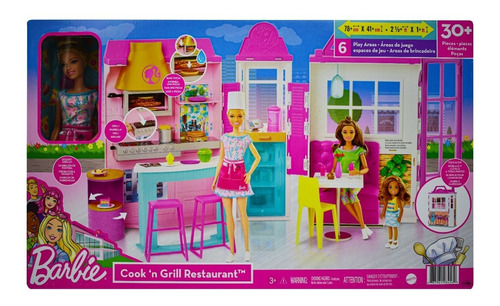 Barbie Cook N Grill Restaurant 30 Piezas Mattel