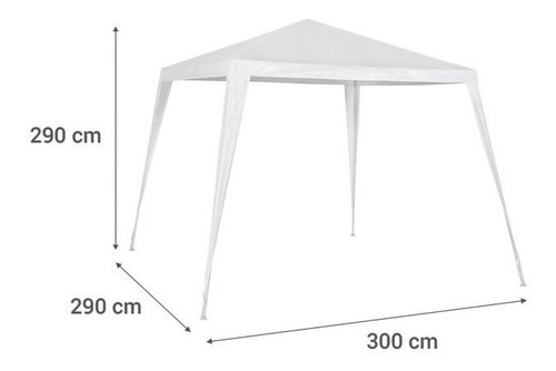 Imagen 6 de 10 de Toldo Blanco 3x3m Terraza-campo-playa