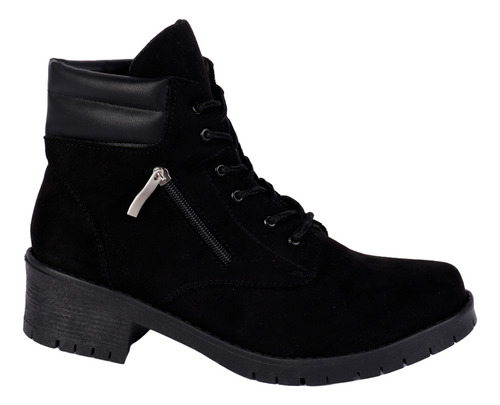 Bota Casual Fratello Color Negro Para Mujer 0560