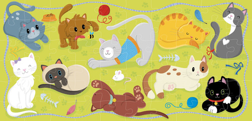 Rompecabezas Infantil 60 Piezas Gatitos Miau Didáctico