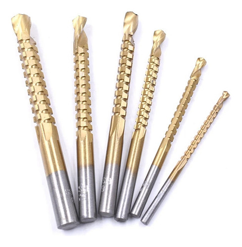 Juego De Brocas Helicoidales Con Mango De 3/4/5/6/6,5/8 Mm