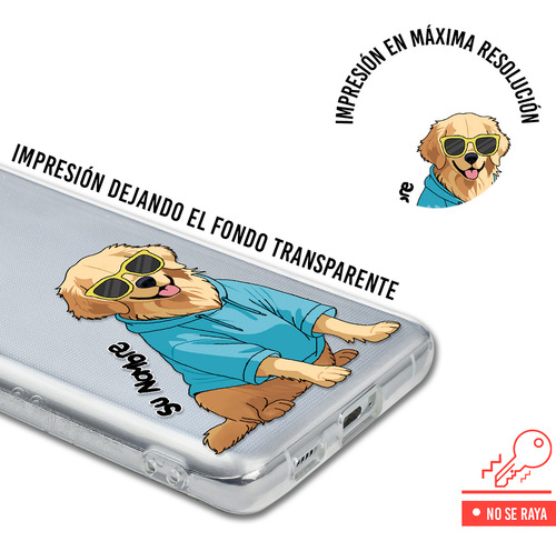 Funda Para Huawei Para Mujer Perrito Cool Golden Su Nombre