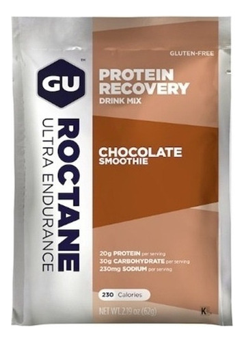 Gu Protein Recovery Drink Mix Roctane Gu Energy Avant Sabor Chocolate