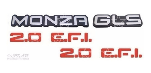 Emblemas Monza Gls + Laterais 2.0 Efi - 1991 À 1995