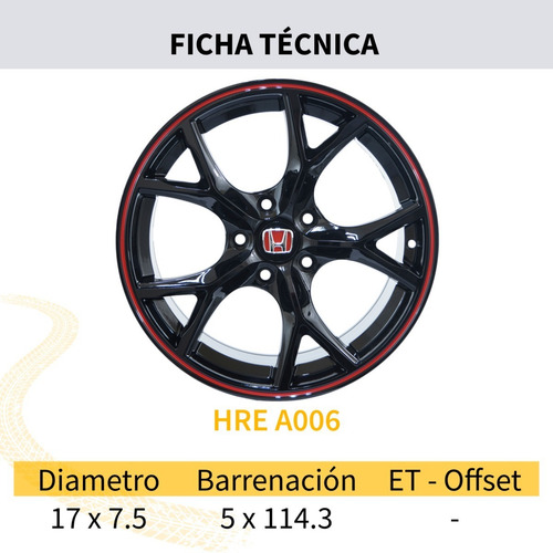 Rines 17 5/114 Honda Civic 5 Birlos Type R Tipo R Directo Ms