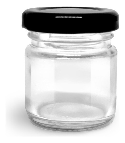 20 Potes Vidro Geleinha 40ml Lembrancinhas Doces Tp Preta
