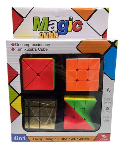 Cubo Rubik Pack 4 Mirror 3x3 Twisted 2x2