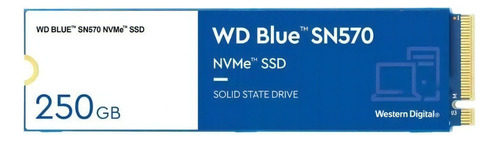 Disco Solido Ssd Wd 250gb Nvme Pcie M2 3300mb/s Blue Sn570