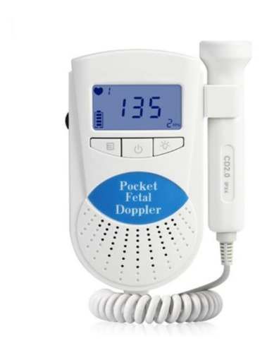 2 Doppler Fetal Monitor De Ritmo Cardíaco + Baterías + Gel 
