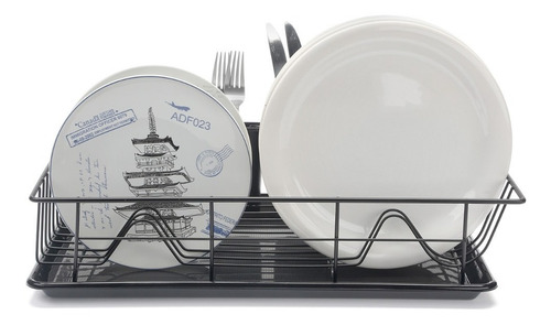 Imagen 4 de 9 de Escurridor Seca Platos Acero Cocina Cubiertos Secador Grande