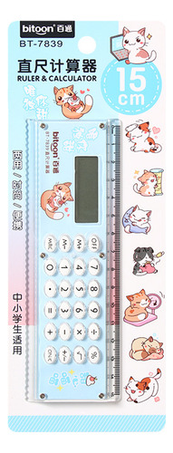 Calculadora Portátil Pequeña Y Elegante Regla Acrílica